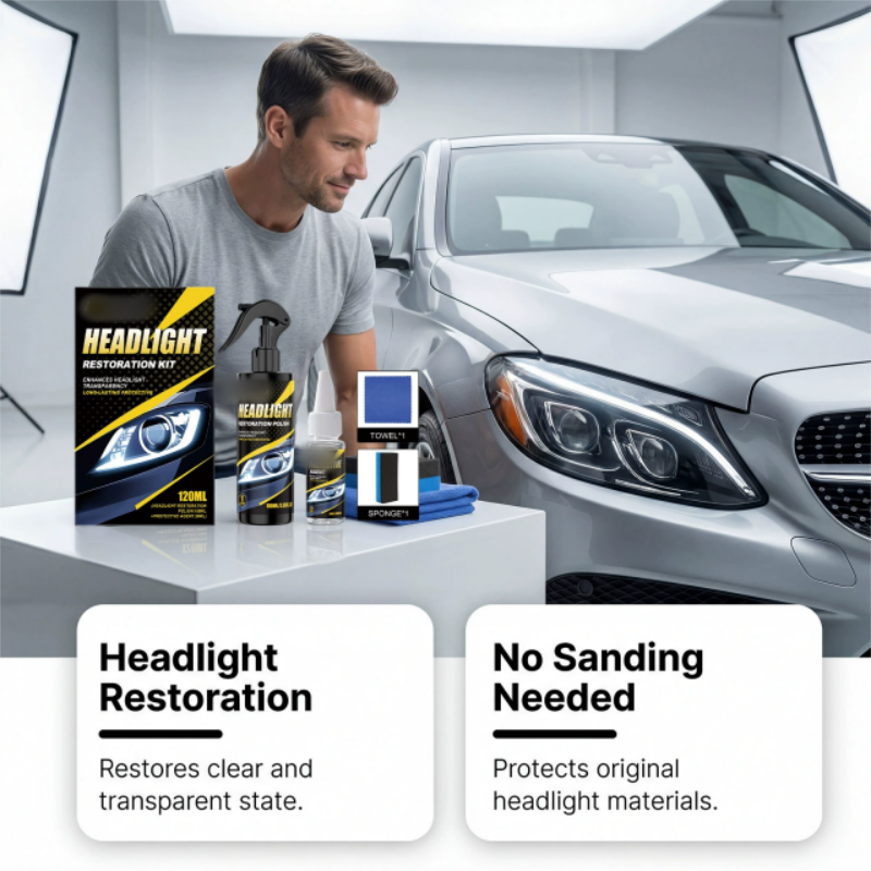 🚗Offerta speciale -50%🚗 Kit professionale per lucidare e sigillare i fari.