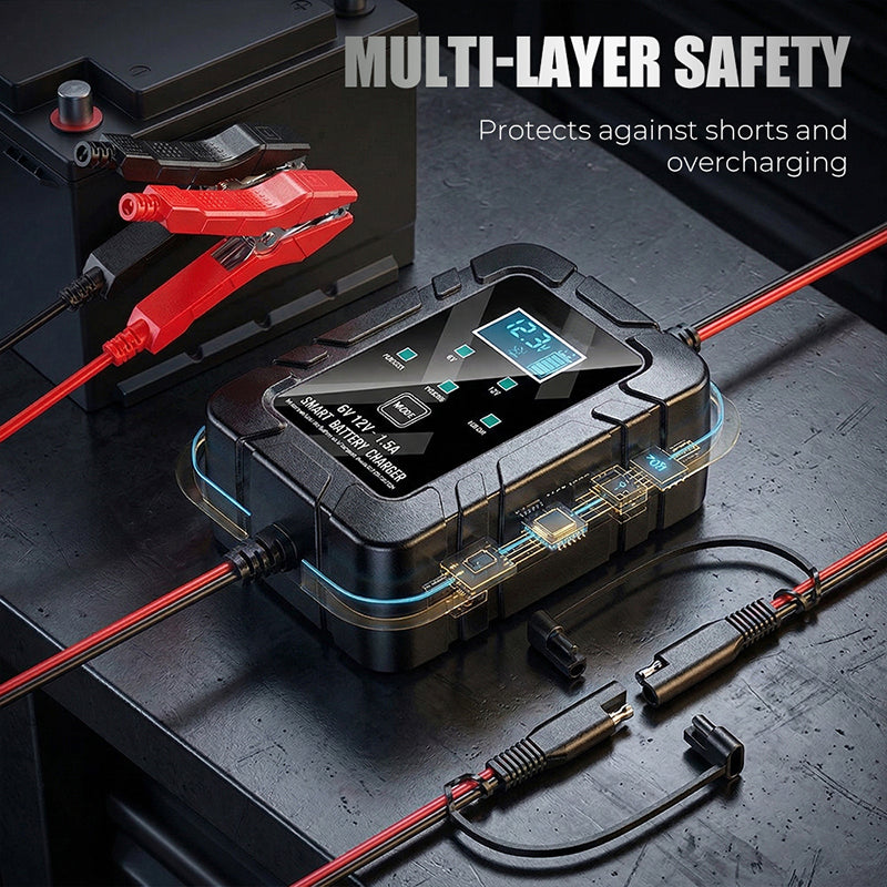 Caricabatterie automatico 1,5A 6V 12V