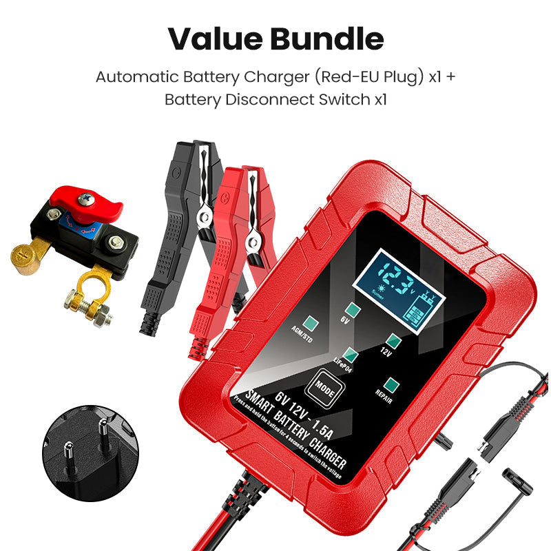 Caricabatterie automatico 1,5A 6V 12V