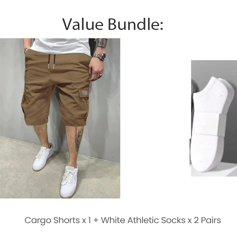 50% DI SCONTO! 🔥👖 Bermuda Cargo Uomo Casual – Tasche Multiple, Cordoncino Regolabile & Tessuto Traspirante 🌬️✨
