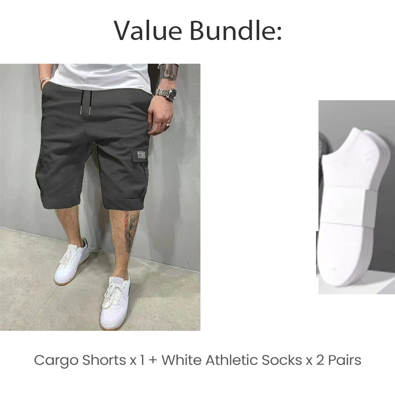 50% DI SCONTO! 🔥👖 Bermuda Cargo Uomo Casual – Tasche Multiple, Cordoncino Regolabile & Tessuto Traspirante 🌬️✨