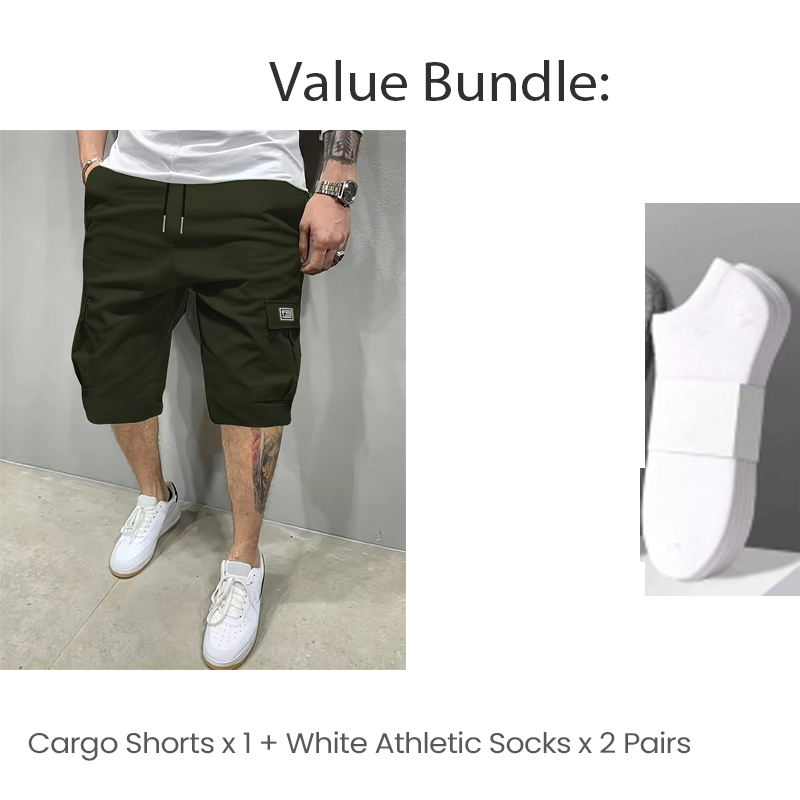 50% DI SCONTO! 🔥👖 Bermuda Cargo Uomo Casual – Tasche Multiple, Cordoncino Regolabile & Tessuto Traspirante 🌬️✨
