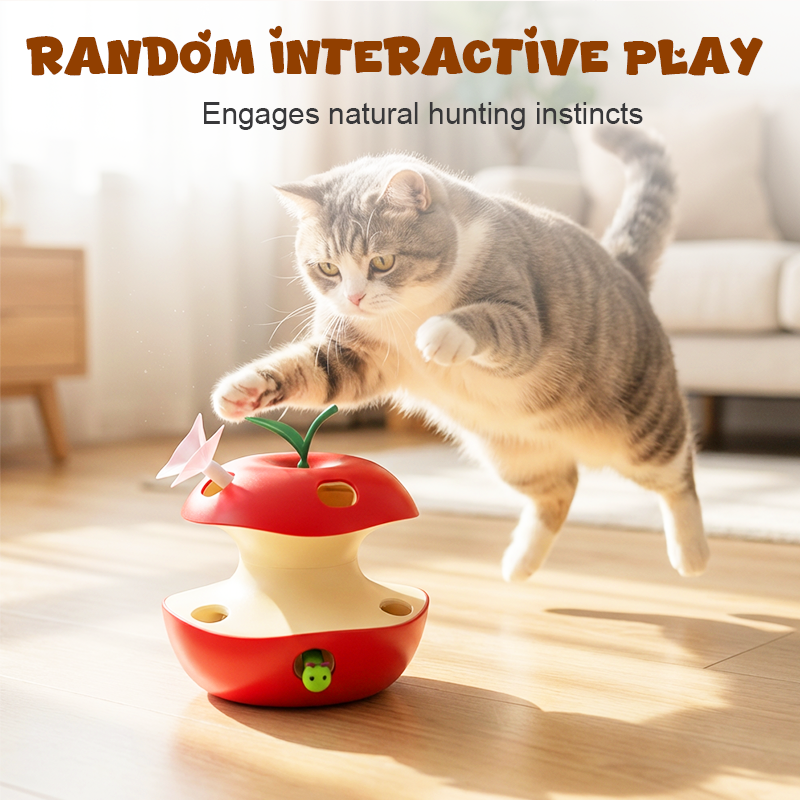Giocattolo girevole automatico per gatti con sensore intelligente