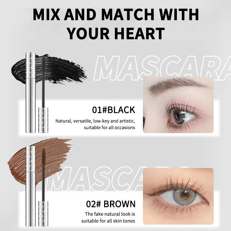 🎁 Due al prezzo di uno💖 Duo di mascara in tubetto nero e marrone per il trucco delle ciglia