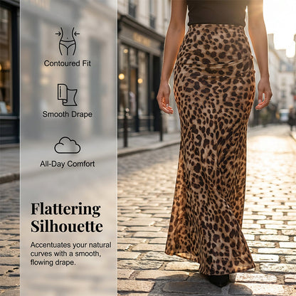 Gonna Lunga Leopardata Fluida - Stile Elegante per Ogni Occasione