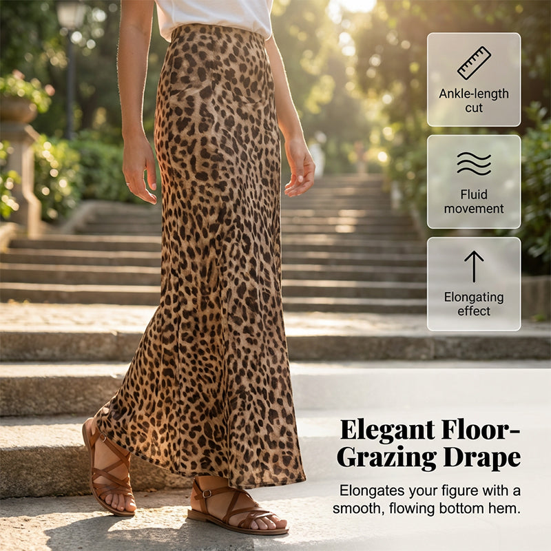 Gonna Lunga Leopardata Fluida - Stile Elegante per Ogni Occasione