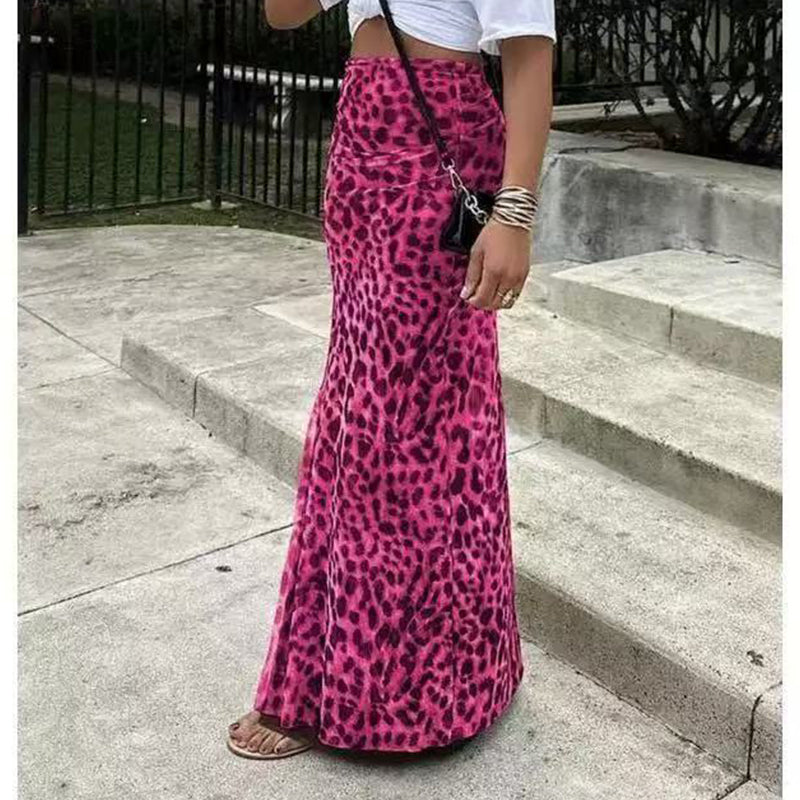 Gonna Lunga Leopardata Fluida - Stile Elegante per Ogni Occasione