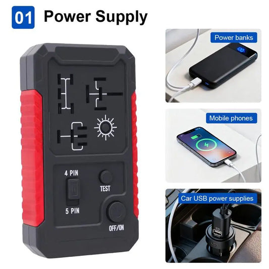 Tester Relè Auto USB-C per Relè a 4/5 Pin