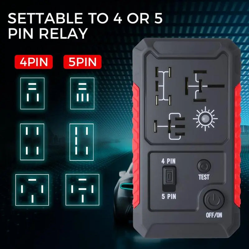 Tester Relè Auto USB-C per Relè a 4/5 Pin