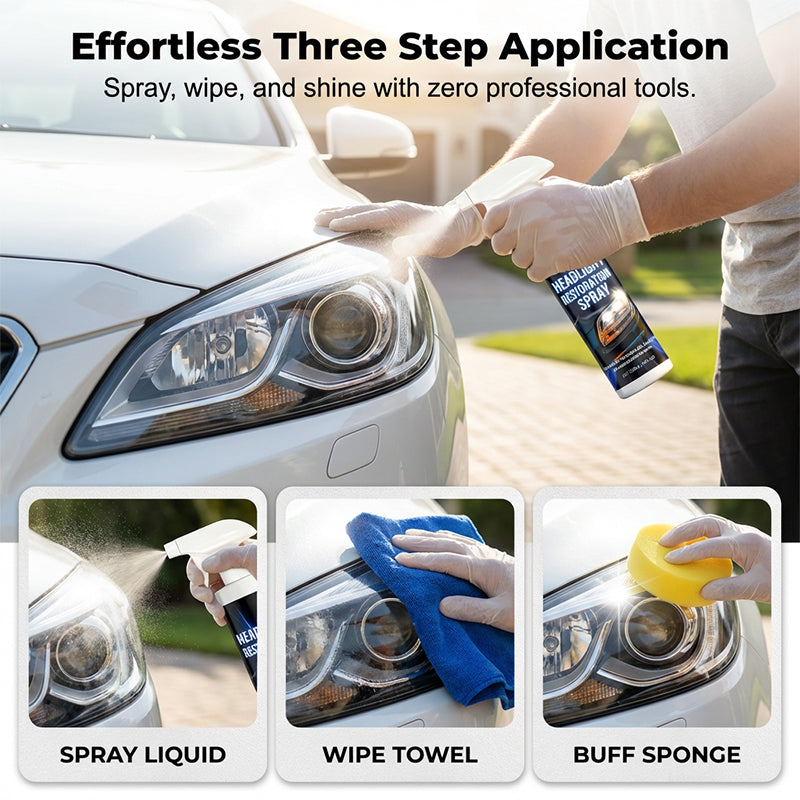Kit spray per restauro fari professionale