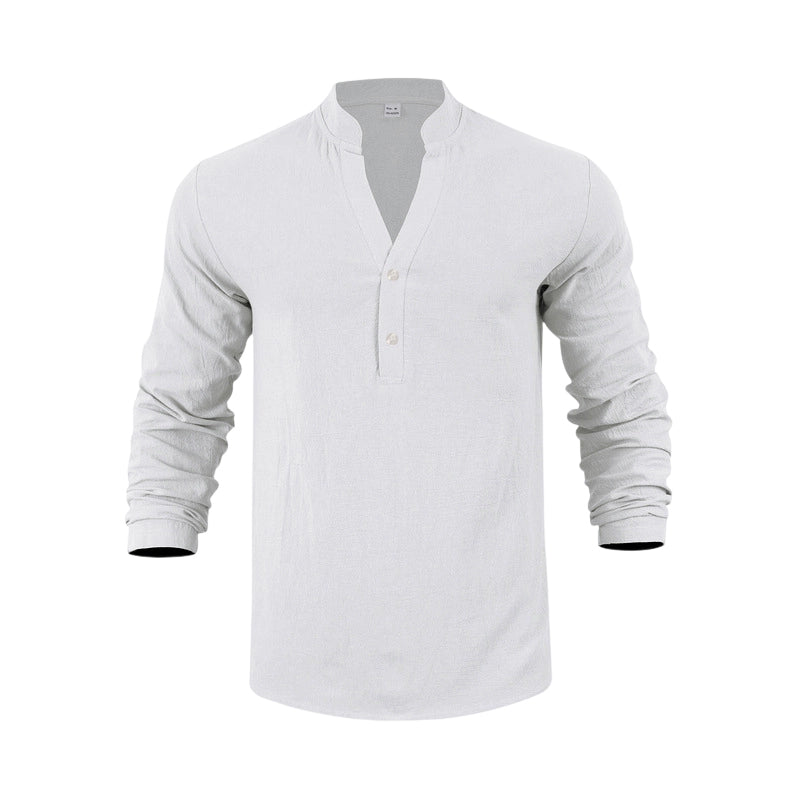 Maglietta Henley casual da uomo