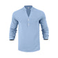 Maglietta Henley casual da uomo