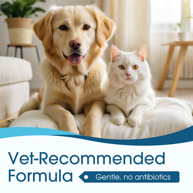🐶🐱 Soluzione Detergente Auricolare per Cani e Gatti 🌿✨ - Estratti Naturali | Allevia il Prurito | Formula Delicata per Orecchie Sensibili