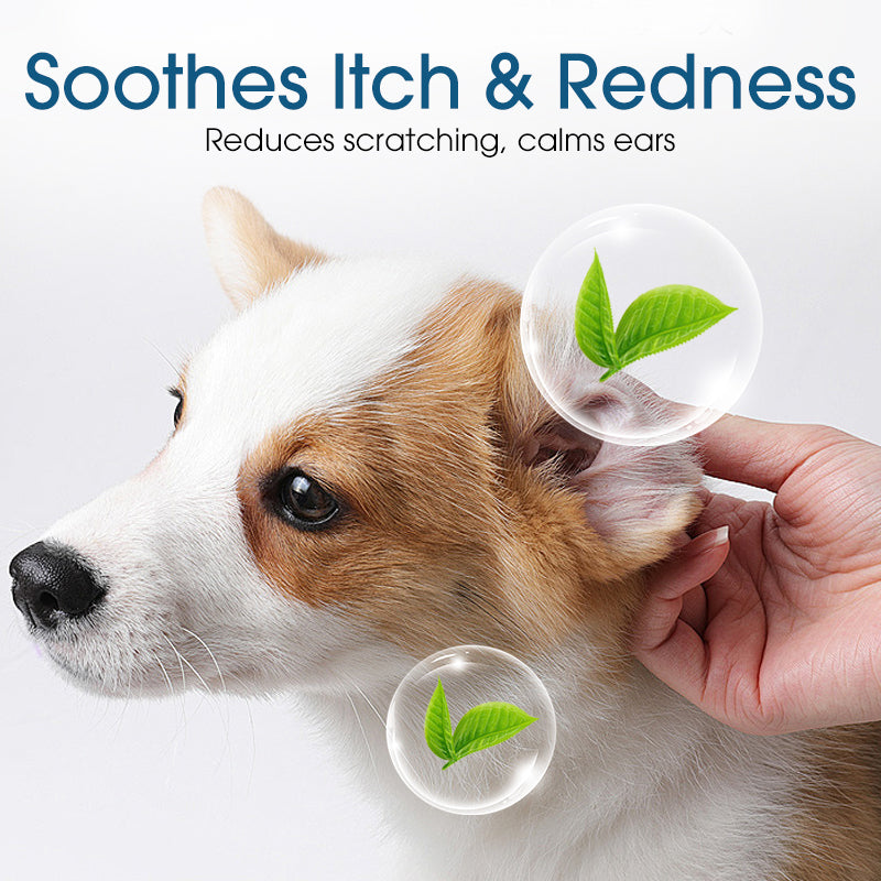 🐶🐱 Soluzione Detergente Auricolare per Cani e Gatti 🌿✨ - Estratti Naturali | Allevia il Prurito | Formula Delicata per Orecchie Sensibili