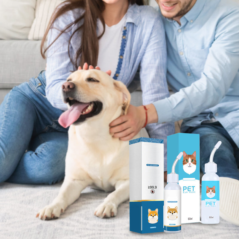 🐶🐱 Soluzione Detergente Auricolare per Cani e Gatti 🌿✨ - Estratti Naturali | Allevia il Prurito | Formula Delicata per Orecchie Sensibili