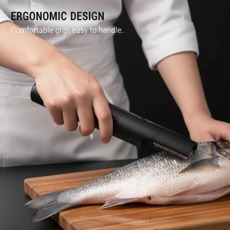 Strumento Elettrico Ricaricabile per Togliere le Squame del Pesce