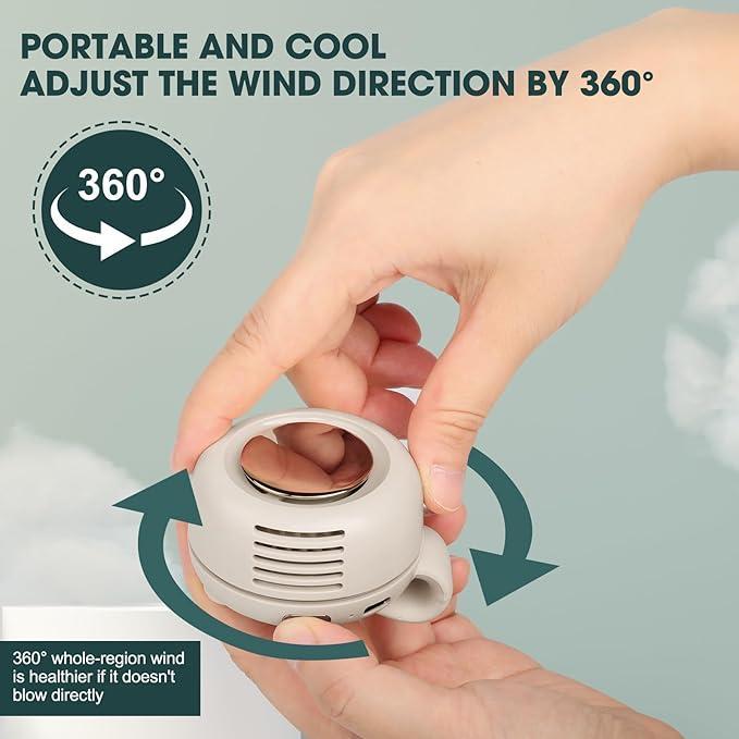 ❄️50% OFF!💨Um 360° drehbarer, tragbarer Mini-Clip-Ventilator