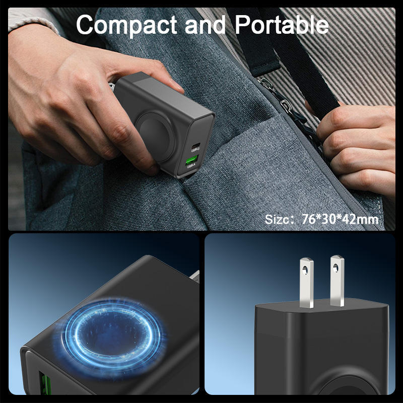 Caricatore da parete wireless 3 in 1 per orologio