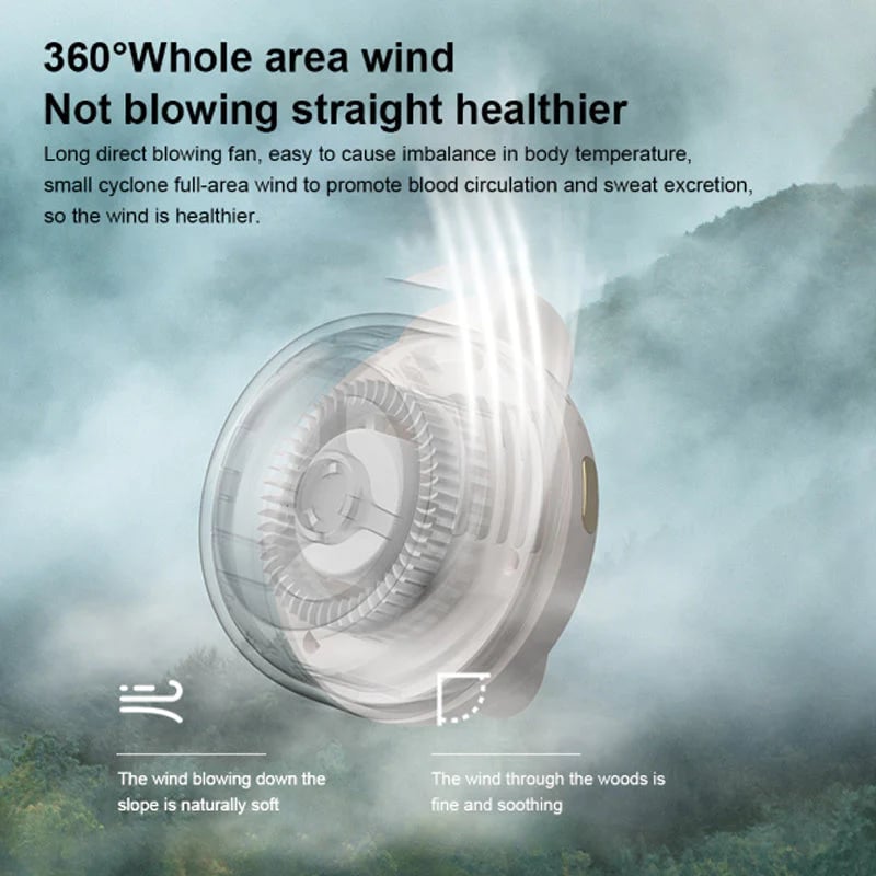 Ventilatore a clip piccolo per vita e collo