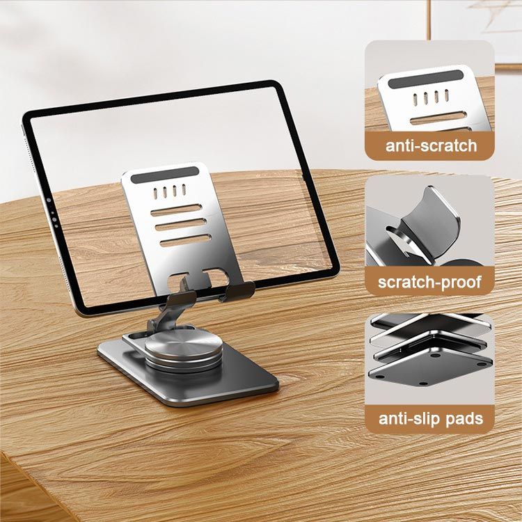 Supporto da Tavolo Anti-ribaltamento per Tablet e Smartphone - Rotazione 360°