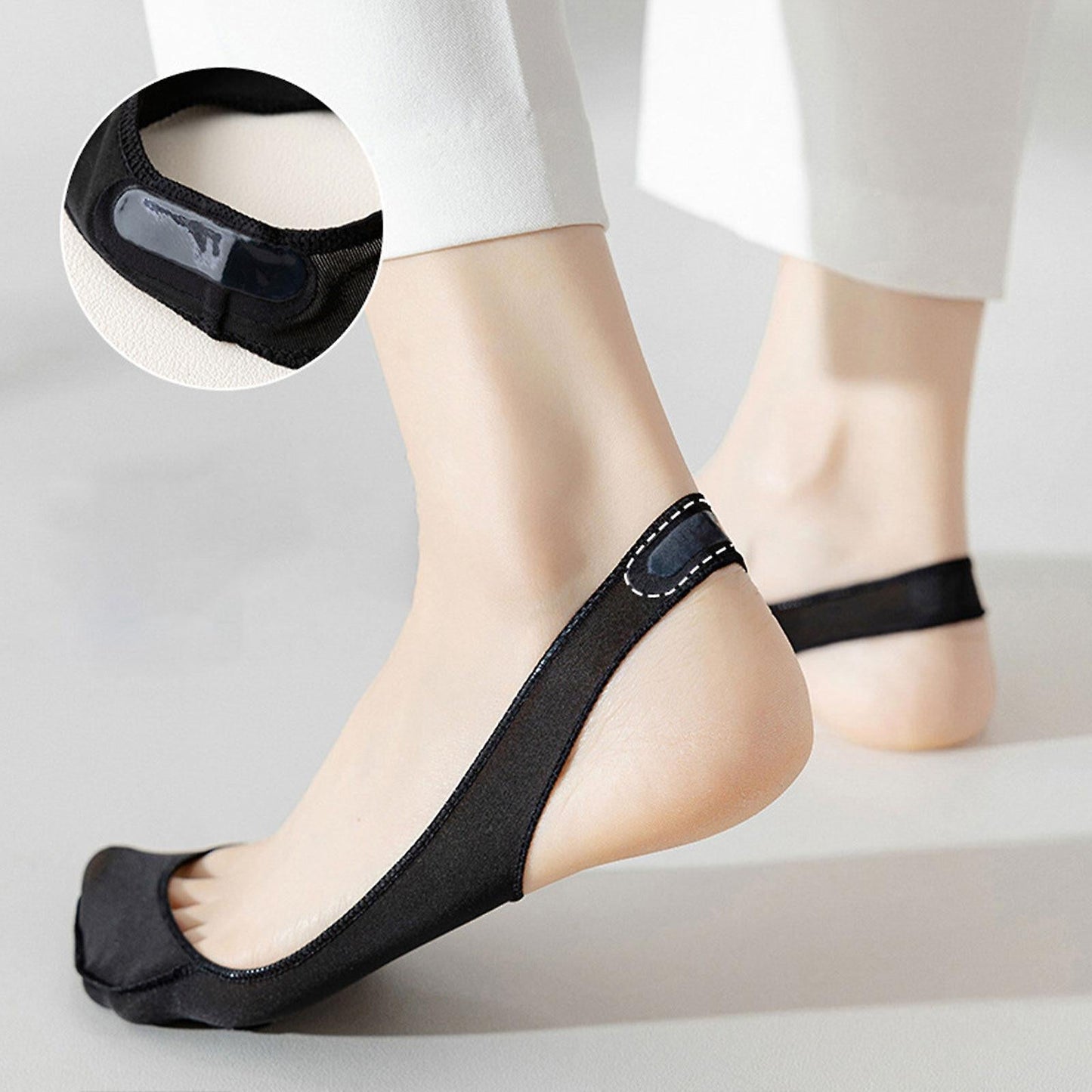 Calzini Fantasmini Invisibili Antiscivolo in Silicone
