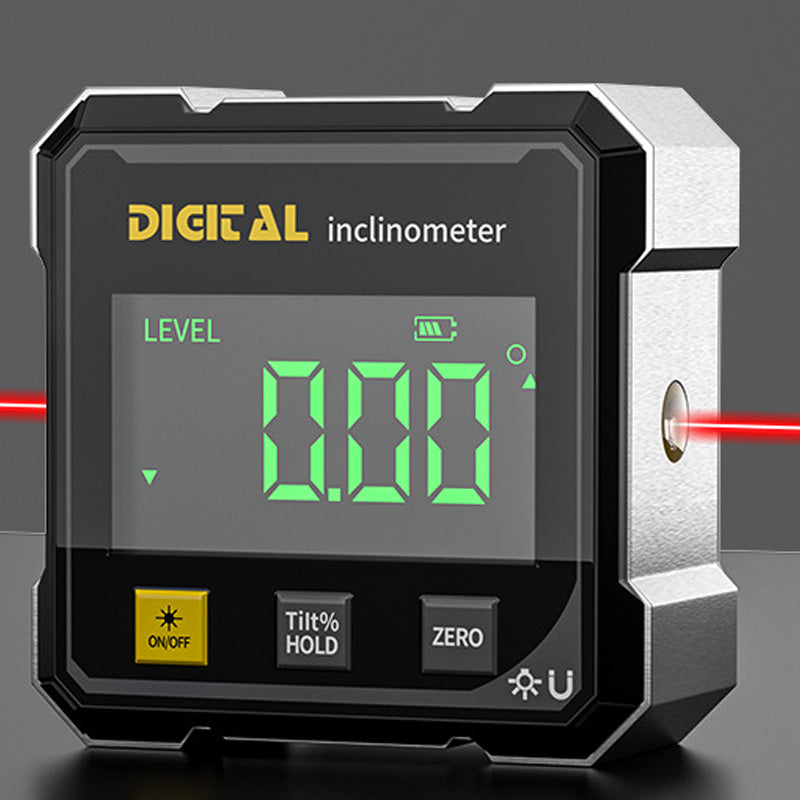 🔥Misuratore angoli digitale magnetico 📐 Doppio laser, ricarica USB, misurazioni veloci e precise per falegnameria🔨