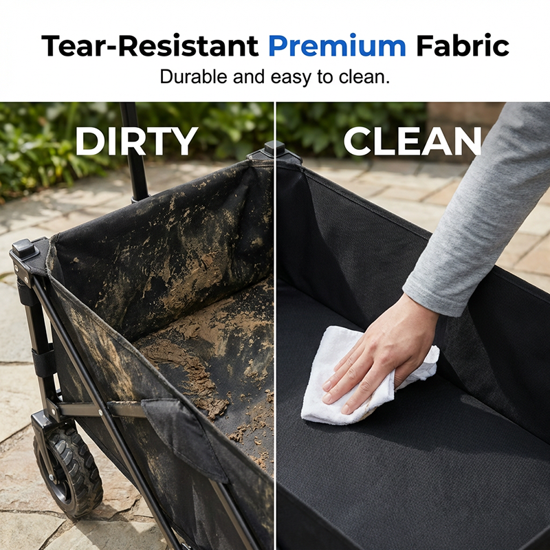 🥳 HOT SALE 2026 🥳💞 50K+ VENDUTI! 🚚🏕️ 50% OFF! Carrello Pieghevole Resistente – 130L, portata 80kg, ruote per tutti i terreni. Telaio in acciaio al carbonio rinforzato – trasporta facilmente attrezzi da giardino e spesa! 🛒✨