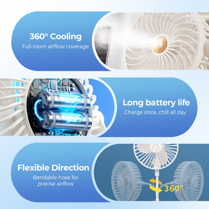 ⏳Offerta speciale a tempo limitato⏰Mini ventilatore flessibile con attacco a spina🍃