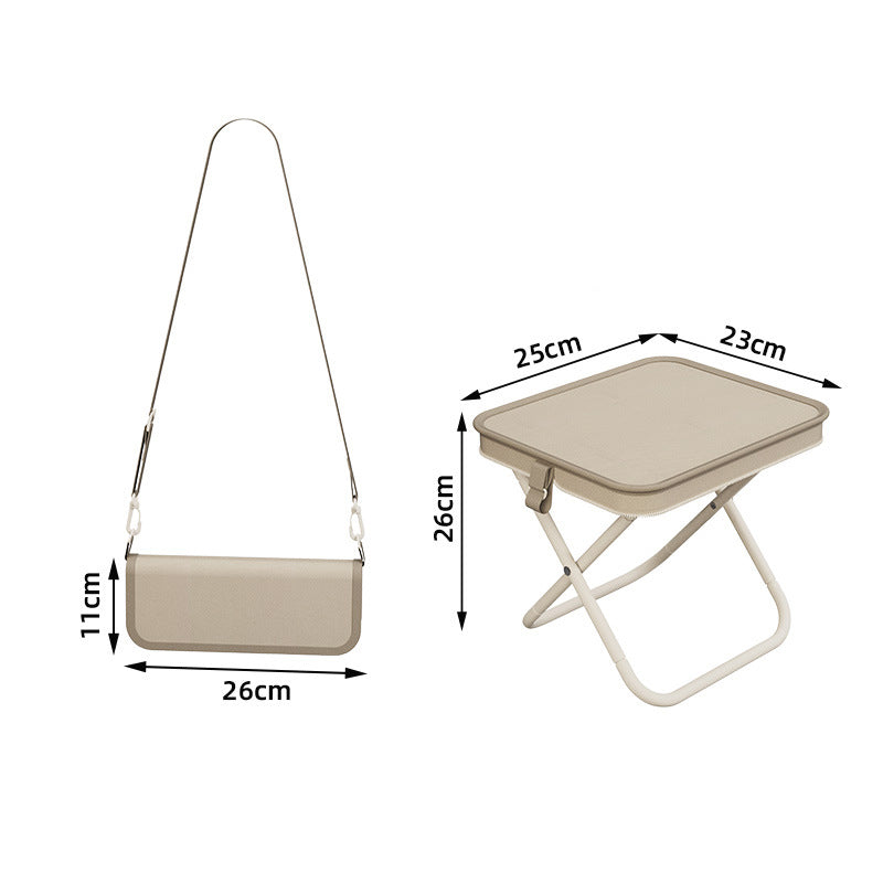 Sgabello Pieghevole Portatile con Design a Borsetta