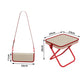 Sgabello Pieghevole Portatile con Design a Borsetta