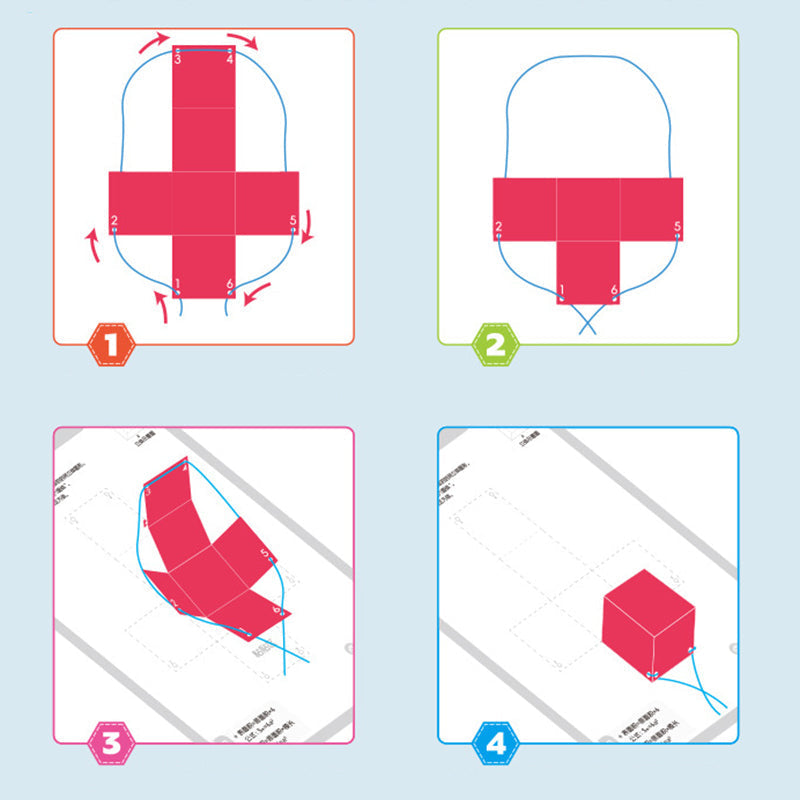 Libro di geometria interattivo 3D a comparsa per bambini