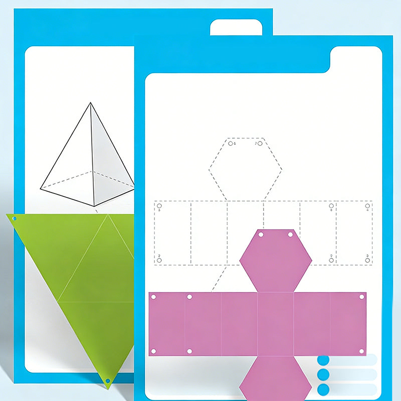 Libro di geometria interattivo 3D a comparsa per bambini