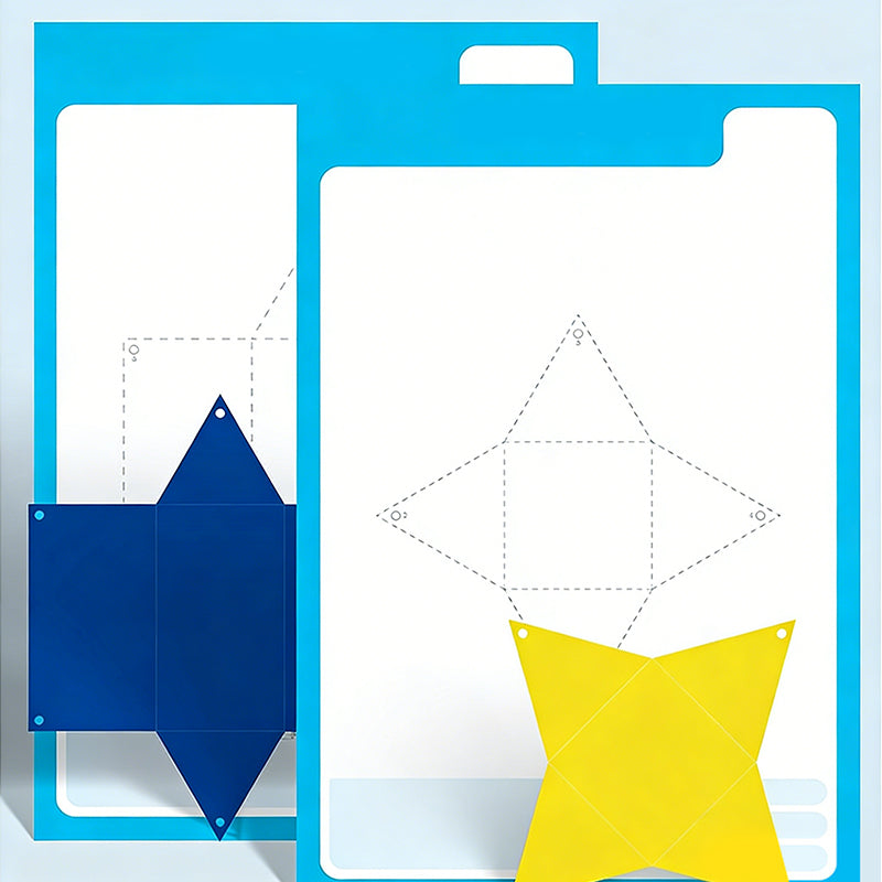 Libro di geometria interattivo 3D a comparsa per bambini