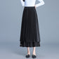 Gonna midi a vita alta elegante da donna