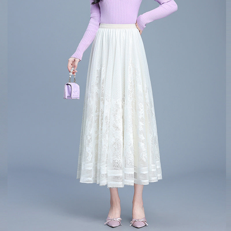Gonna midi a vita alta elegante da donna