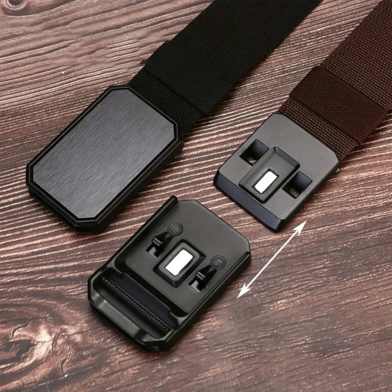 Cintura Tattica Resistente Senza Fori con Fibbia Magnetica