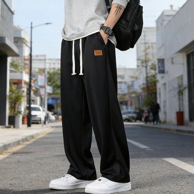 Pantaloni casual da uomo, leggeri e elasticizzati, a gamba dritta, ad asciugatura rapida