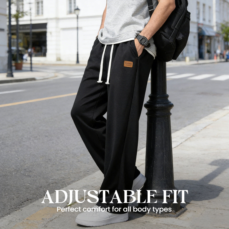 Pantaloni casual da uomo, leggeri e elasticizzati, a gamba dritta, ad asciugatura rapida