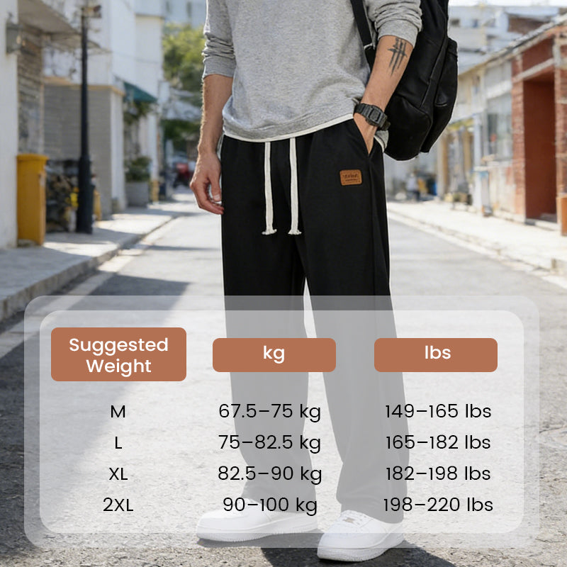Pantaloni casual da uomo, leggeri e elasticizzati, a gamba dritta, ad asciugatura rapida