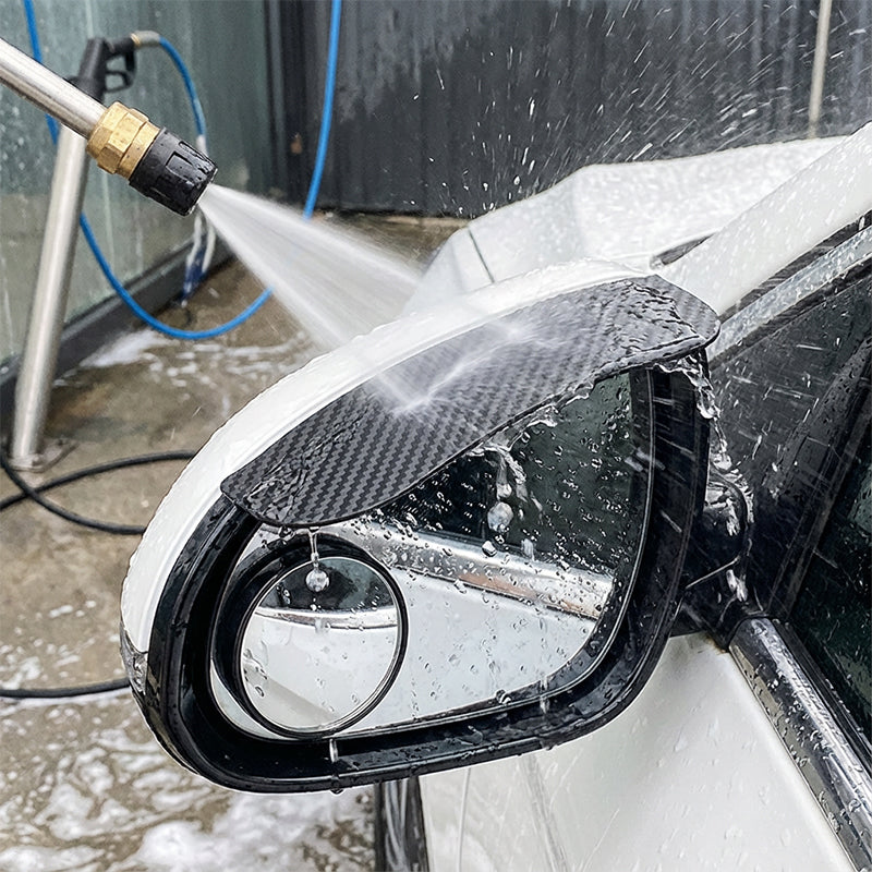 Specchietti per Angolo Cieco Regolabili con Visiera Antipioggia per Auto