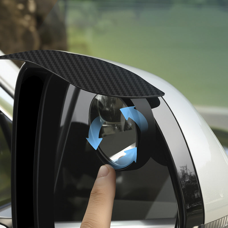 Specchietti per Angolo Cieco Regolabili con Visiera Antipioggia per Auto