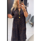 💃Abito con stampa leopardata🐆 Scollo a V, vita alta, design snellente, gonna fluida, maniche corte traspiranti, emana un'eleganza selvaggia in un istante! ✨