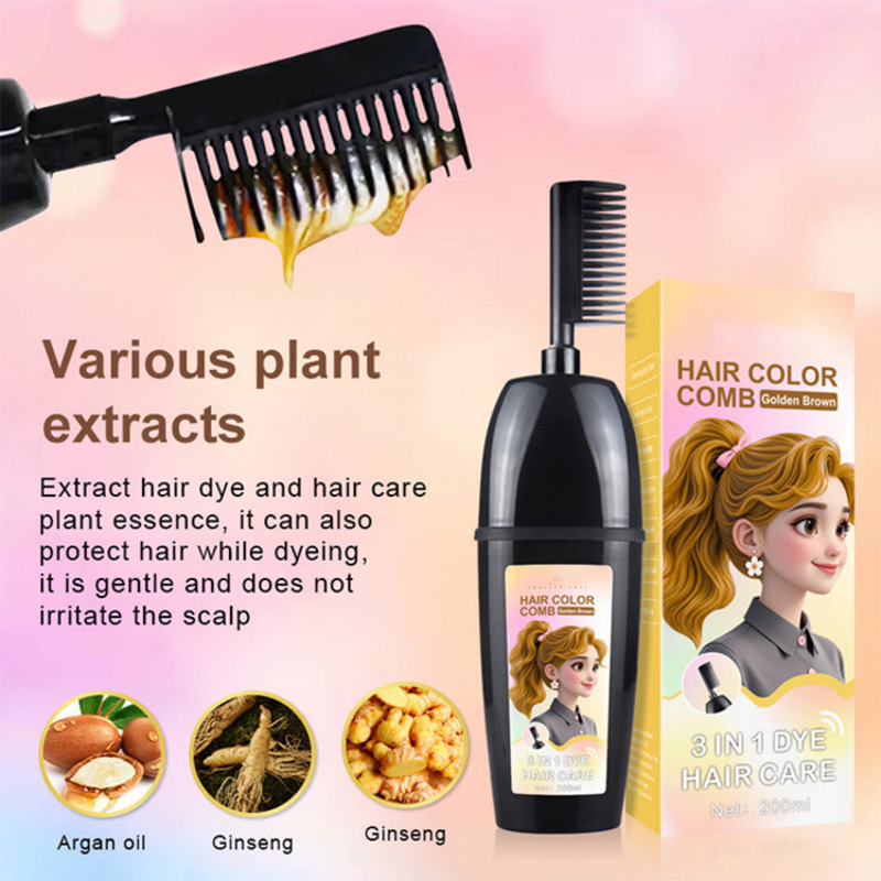 💇‍♀️ Pettine per tintura 3 in 1 | Colora, sfuma e applica in un unico gesto – Facile da usare a casa