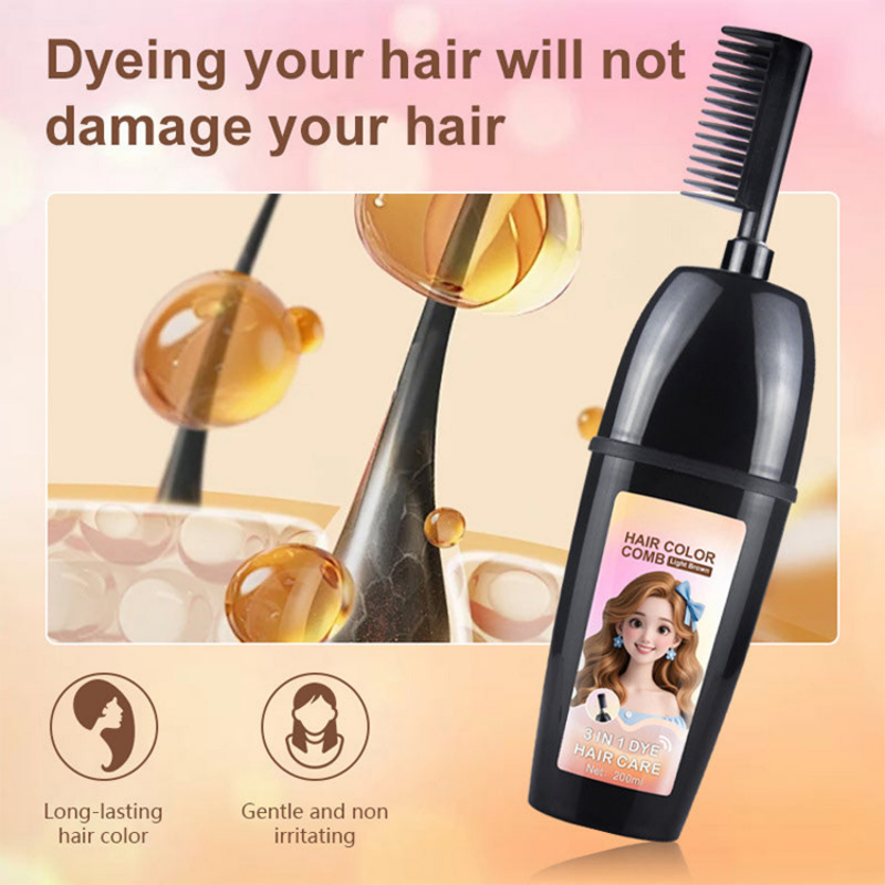 💇‍♀️ Pettine per tintura 3 in 1 | Colora, sfuma e applica in un unico gesto – Facile da usare a casa