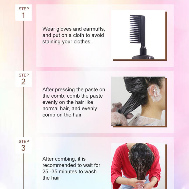 💇‍♀️ Pettine per tintura 3 in 1 | Colora, sfuma e applica in un unico gesto – Facile da usare a casa