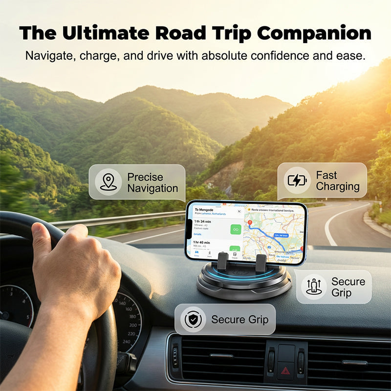 🔥Offerta limitata: 50% di sconto🔥Supporto per cellulare da cruscotto con rotazione a 360° per auto