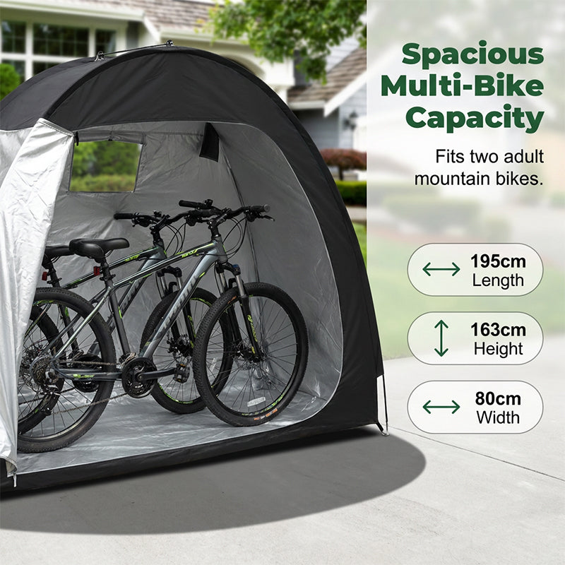 🚲 Capanno da Esterno Portatile Multiuso per Biciclette ⛺️🛡️ - Anti-UV & Impermeabile | Tessuto Oxford | 2 Bici | Pieghevole | 2 Colori | 50% DI SCONTO