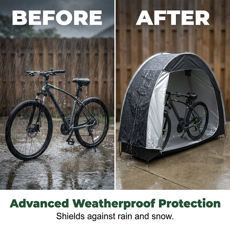 🚲 Capanno da Esterno Portatile Multiuso per Biciclette ⛺️🛡️ - Anti-UV & Impermeabile | Tessuto Oxford | 2 Bici | Pieghevole | 2 Colori | 50% DI SCONTO