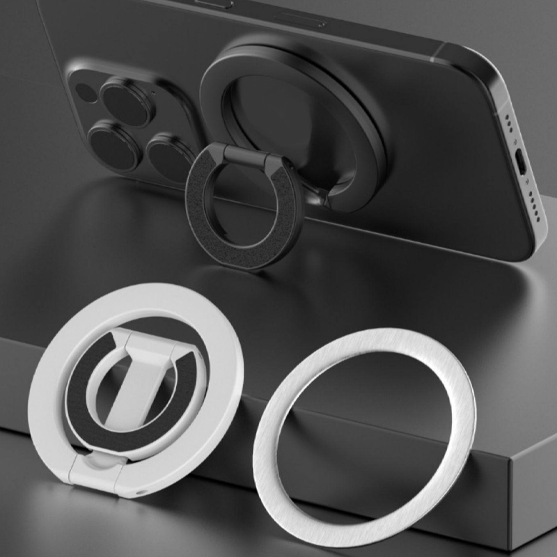 Supporto magnetico a doppio lato con anello e piedistallo