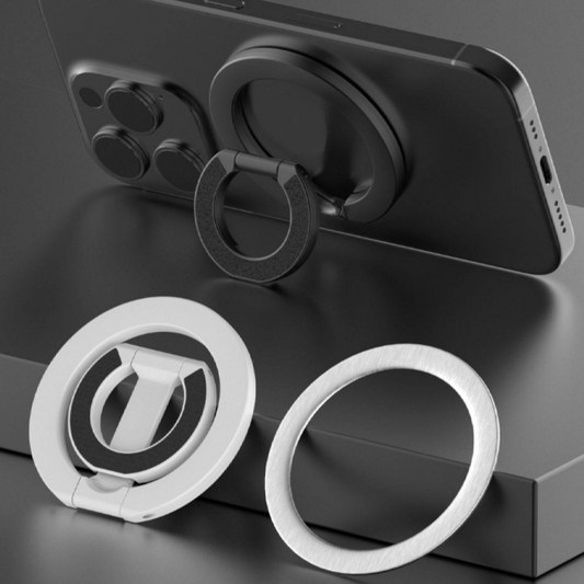 Supporto magnetico a doppio lato con anello e piedistallo
